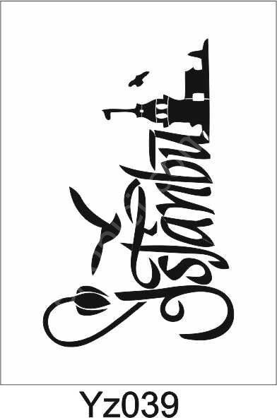 Yazı Desenler Stencil Şablon (21x30) YZ-039
