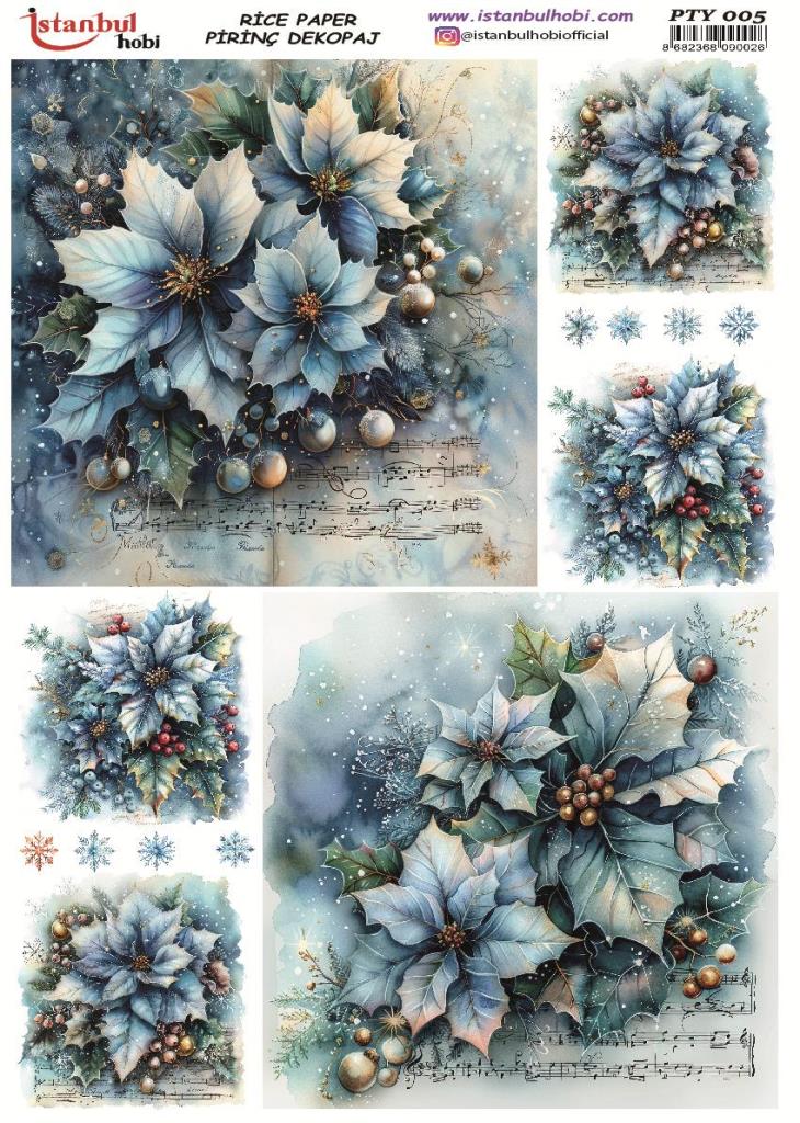 Pirinç Dekopaj Kağıdı 30x42cm PTY-005 Yılbaşı