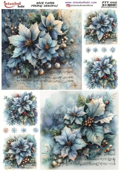 Pirinç Dekopaj Kağıdı 30x42cm PTY-005 Yılbaşı
