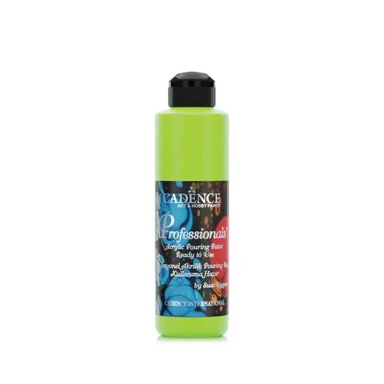 Cadence Profesyonel Hazır Pouring Boya PP07 Fıstık Yeşili 250ml