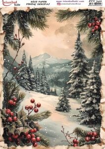 Pirinç Dekopaj Kağıdı 30x42cm PTY-340 Yılbaşı