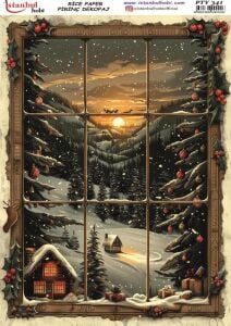 Pirinç Dekopaj Kağıdı 30x42cm PTY-341 Yılbaşı