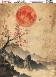 Pirinç Dekopaj Kağıdı 30x42cm PT-3443 Uzak Doğu