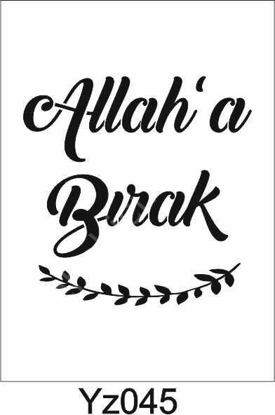 Yazı Desenler Stencil Şablon (25x25) YZ-045