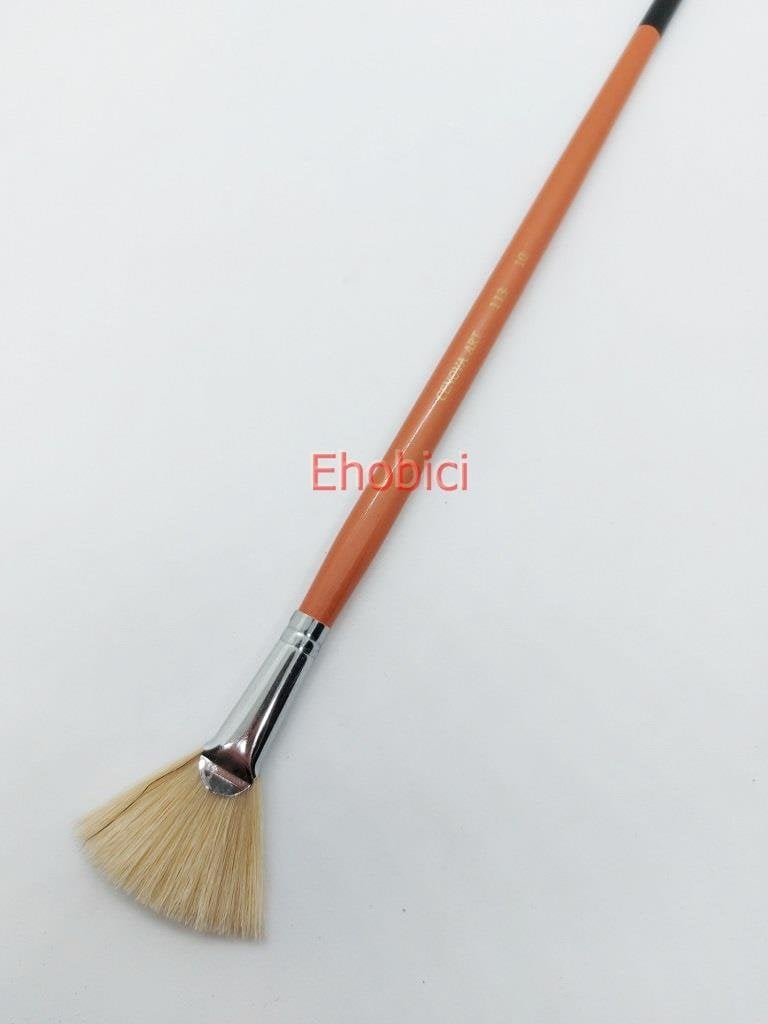 Cenova Art 113 Doğal Uzun Sap Yelpaze Fırça No:10