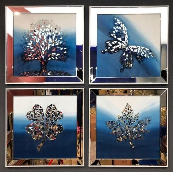 Dekoratif Ayna Kırıkları - Geniş Üçgen (Füme)