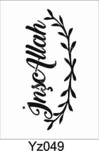 Yazı Desenler Stencil Şablon (15x30) YZ-049