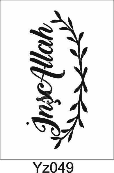 Yazı Desenler Stencil Şablon (15x30) YZ-049