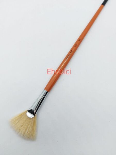 Cenova Art 113 Doğal Uzun Sap Yelpaze Fırça No:11