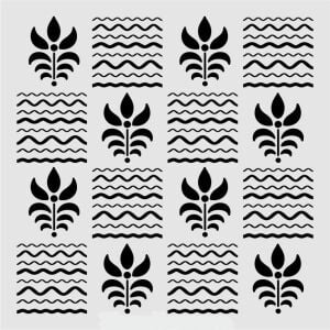Diğer Karışık Desenler Stencil Şablon (25x25) S-241
