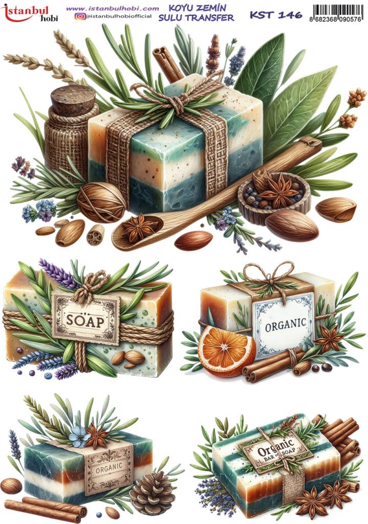 Koyu Zemin Sulu Transfer Kağıdı 25x35cm KST-146