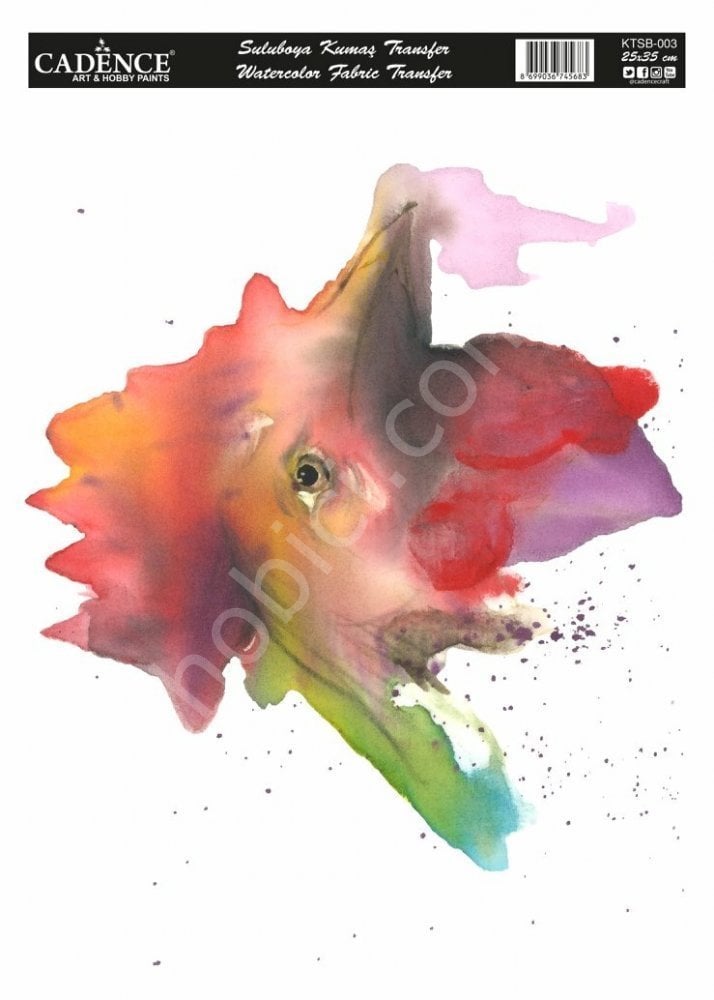 KTSB-003 Cadence Suluboya Kumaş Transfer 25x35cm