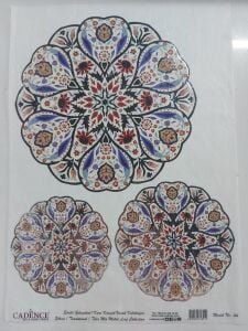 Cadence Desenli Gümüş Varak Pirinç Dekoapaj Kağıdı - Model 044