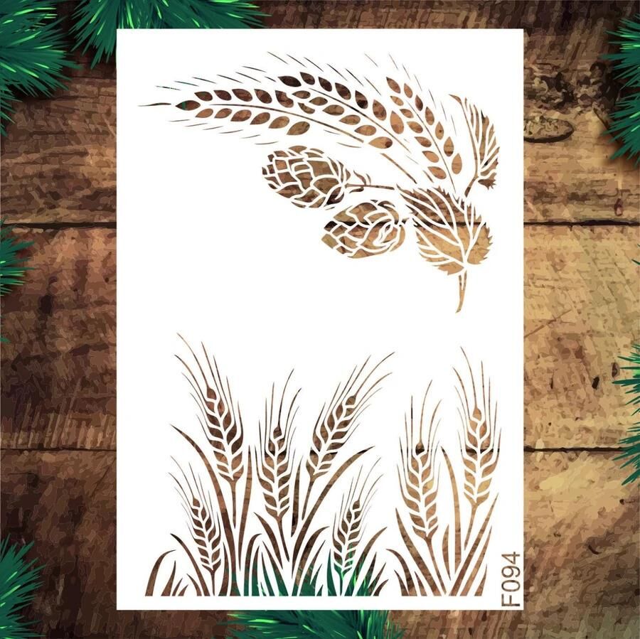 Çiçek Desen Stencil Şablon (25x35) F-094