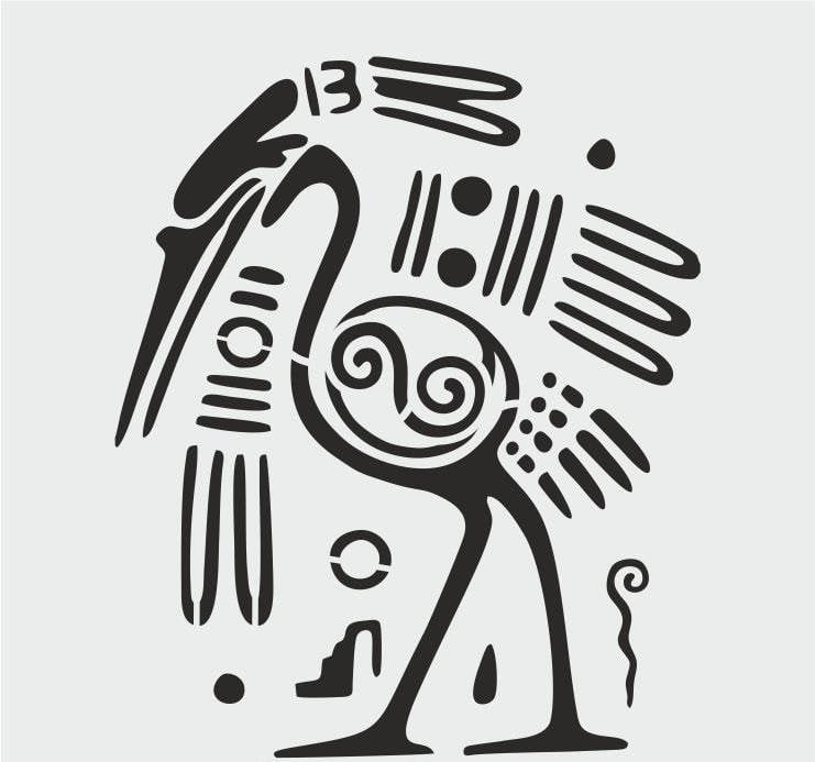 Diğer Karışık Desenler Stencil Şablon (25x25) S-242