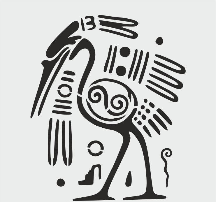 Diğer Karışık Desenler Stencil Şablon (25x25) S-242