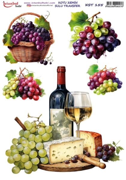 Koyu Zemin Sulu Transfer Kağıdı 25x35cm KST-155