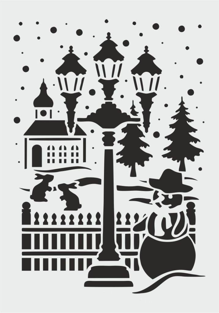 Diğer Karışık Desenler Stencil Şablon (21x30) S-243