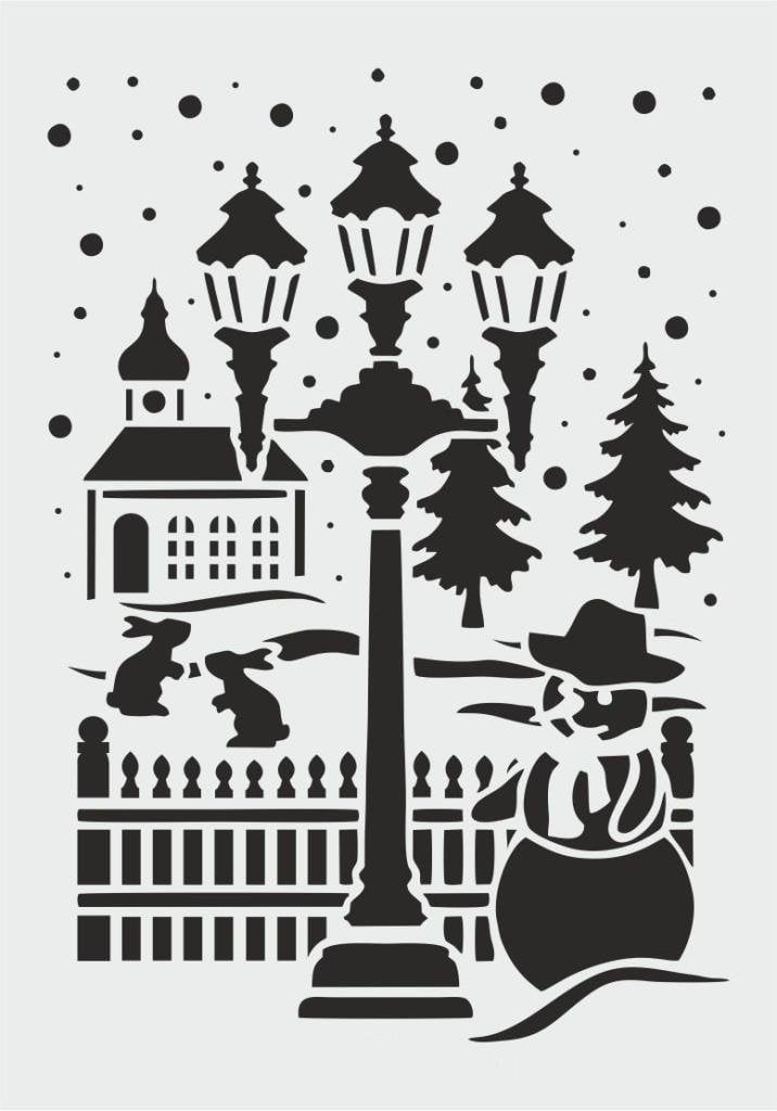 Diğer Karışık Desenler Stencil Şablon (21x30) S-243