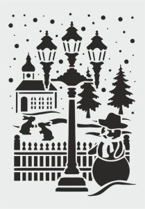 Diğer Karışık Desenler Stencil Şablon (21x30) S-243