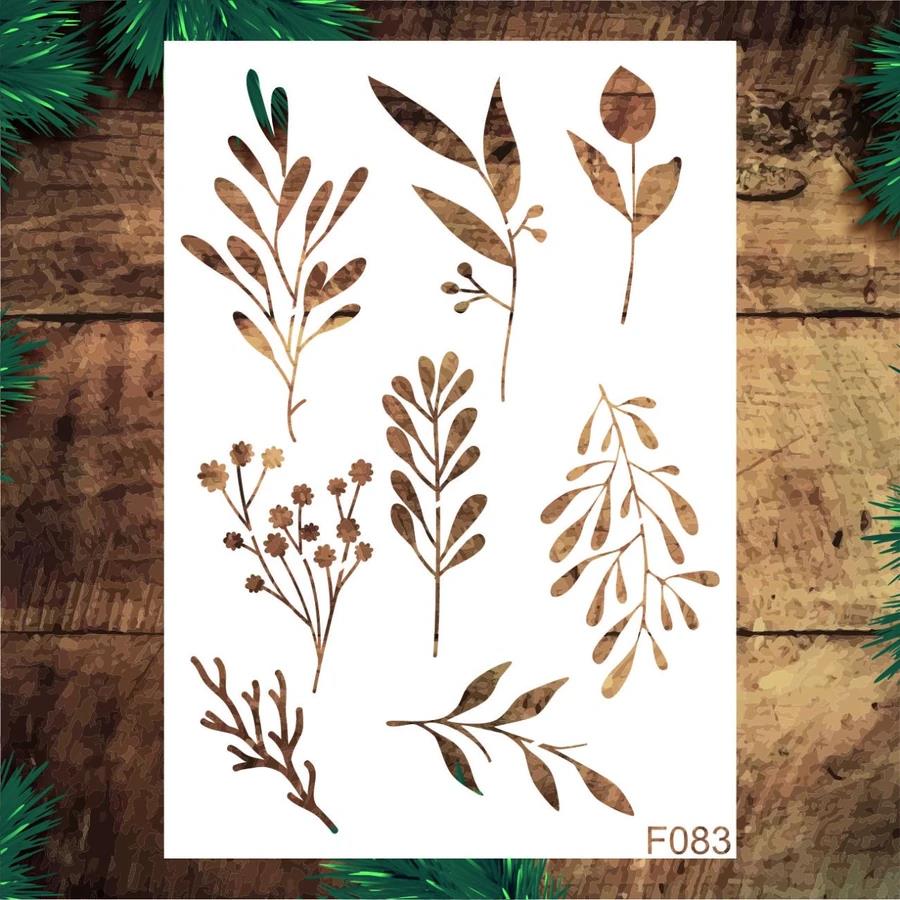 Çiçek Desen Stencil Şablon (25x35) F-083