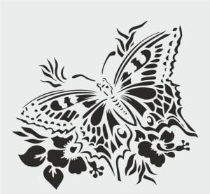 Diğer Karışık Desenler Stencil Şablon (25x25) S-245