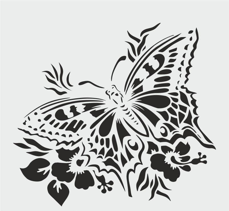 Diğer Karışık Desenler Stencil Şablon (25x25) S-245
