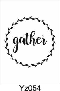 Yazı Desenler Stencil Şablon (25x25) YZ-054