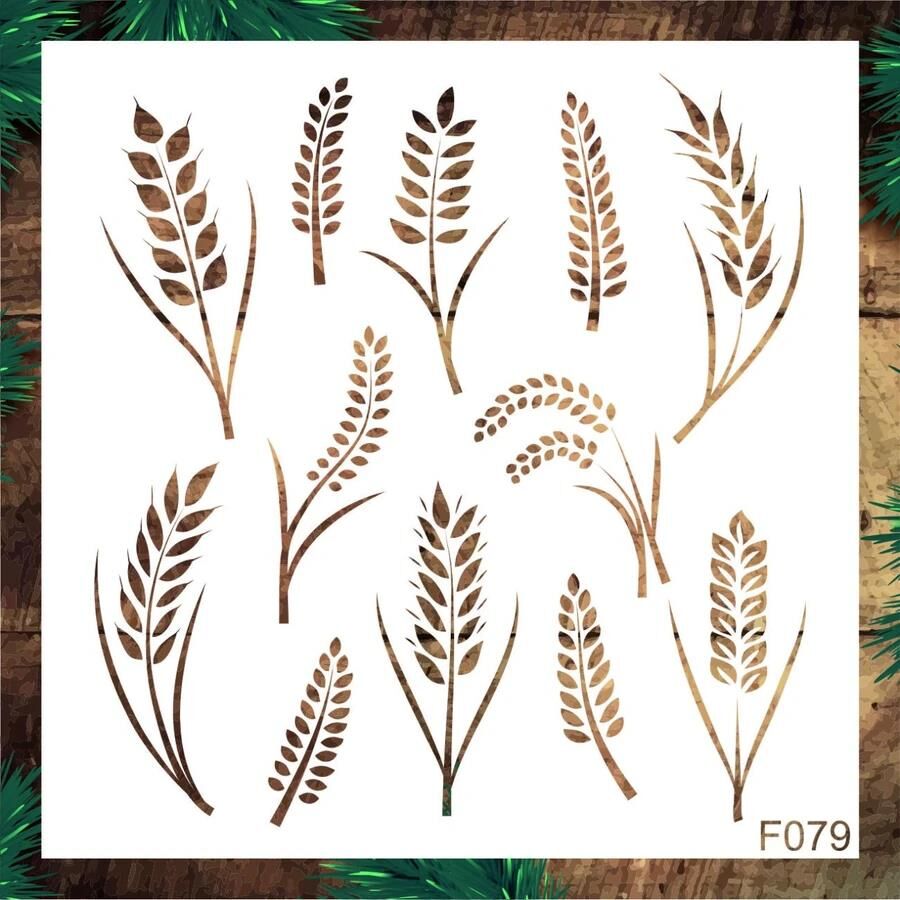 Çiçek Desen Stencil Şablon (30x30) F-079