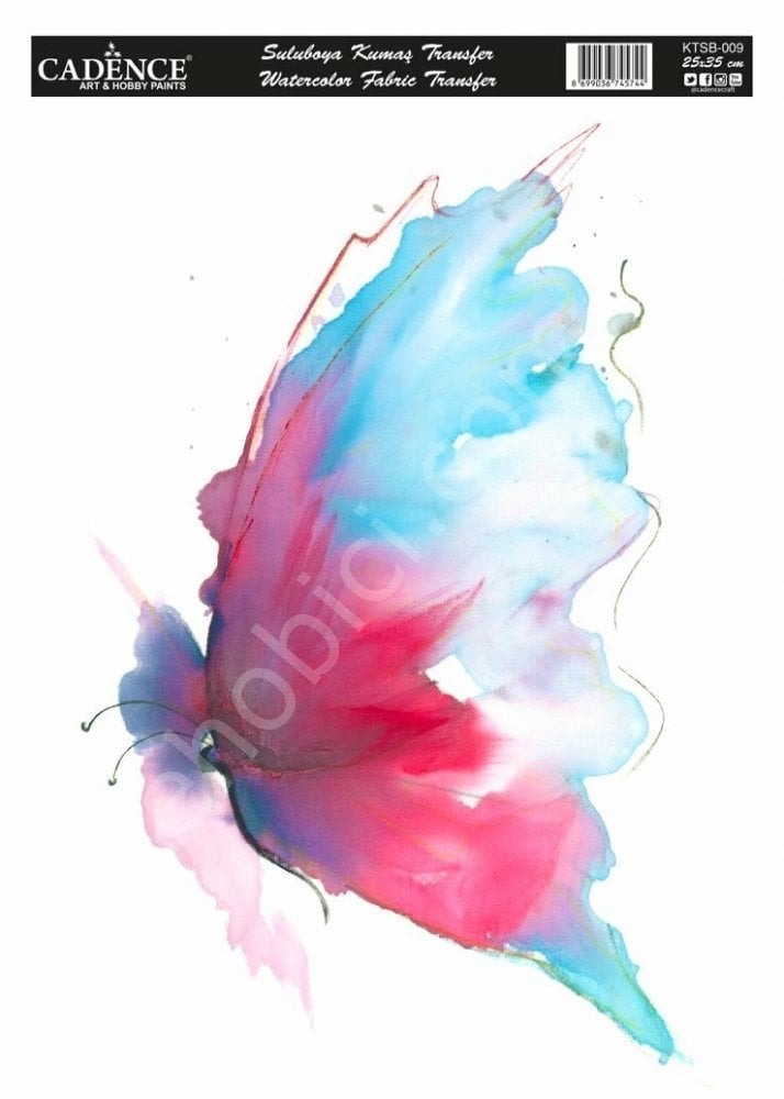 KTSB-009 Cadence Suluboya Kumaş Transfer 25x35cm