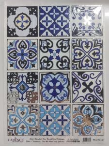 Cadence Desenli Gümüş Varak Pirinç Dekoapaj Kağıdı - Model 050