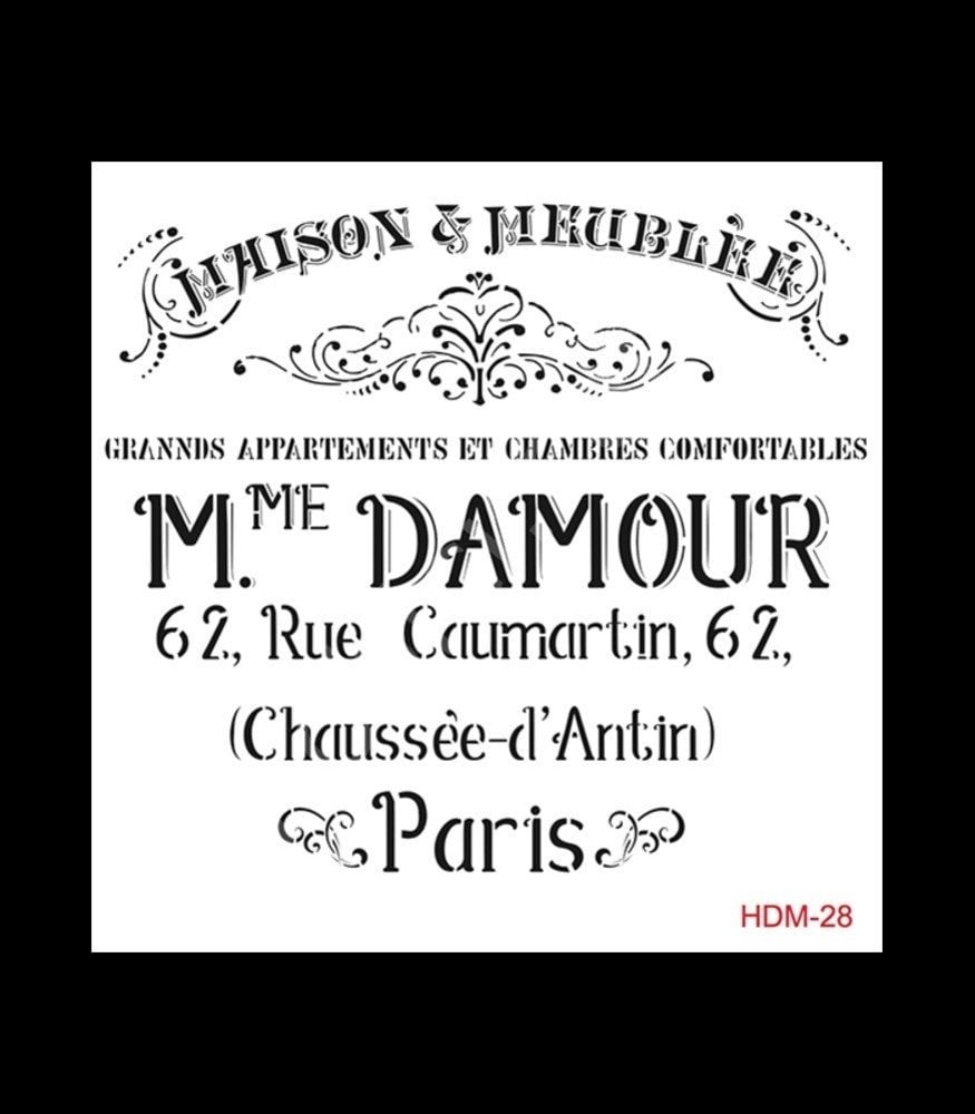 HDM28 Cadence Home Dekor Stencil 25x25