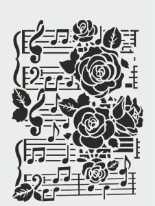 Diğer Karışık Desenler Stencil Şablon (21x30) S-248