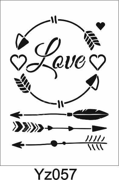 Yazı Desenler Stencil Şablon (21x30) YZ-057