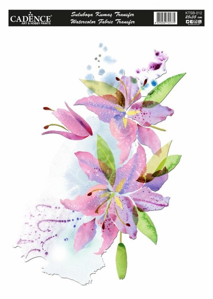 KTSB-012 Cadence Suluboya Kumaş Transfer 25x35cm