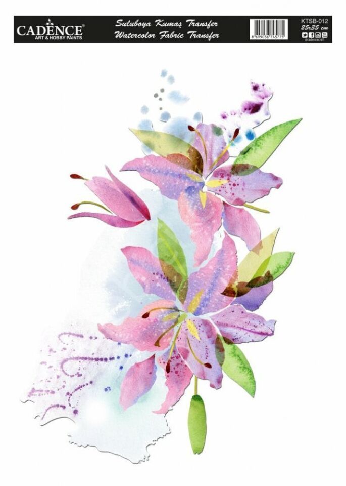 KTSB-012 Cadence Suluboya Kumaş Transfer 25x35cm