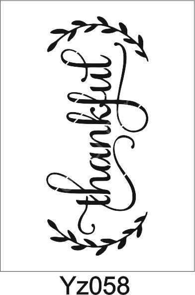 Yazı Desenler Stencil Şablon (15x30) YZ-058