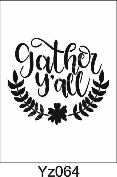 Yazı Desenler Stencil Şablon (25x25) YZ-064