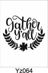 Yazı Desenler Stencil Şablon (25x25) YZ-064