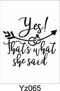 Yazı Desenler Stencil Şablon (25x25) YZ-065