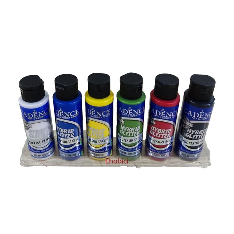 Cadence Kooky Simli Hybrid Akrilik Boya 70ml 6 lı Set