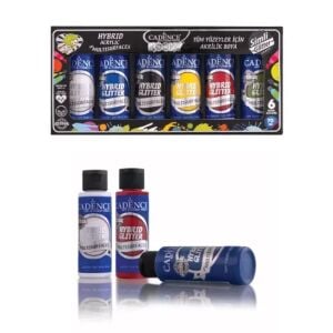 Cadence Kooky Simli Hybrid Akrilik Boya 70ml 6 lı Set