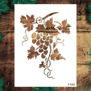 Çiçek Desen Stencil Şablon (21x30) F-165