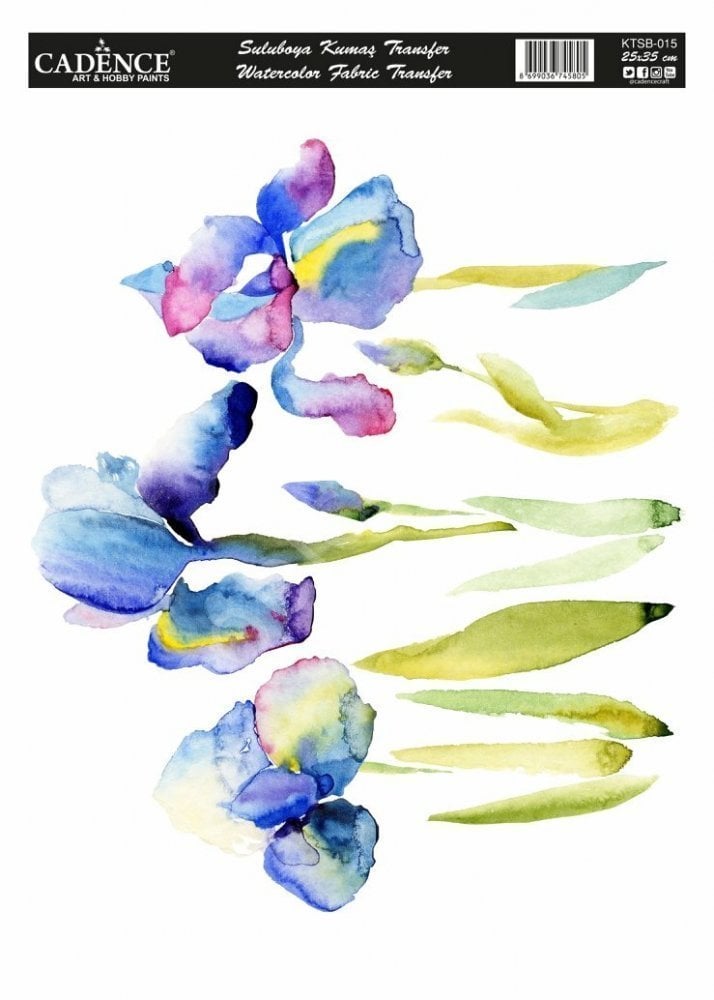 KTSB-015 Cadence Suluboya Kumaş Transfer 25x35cm