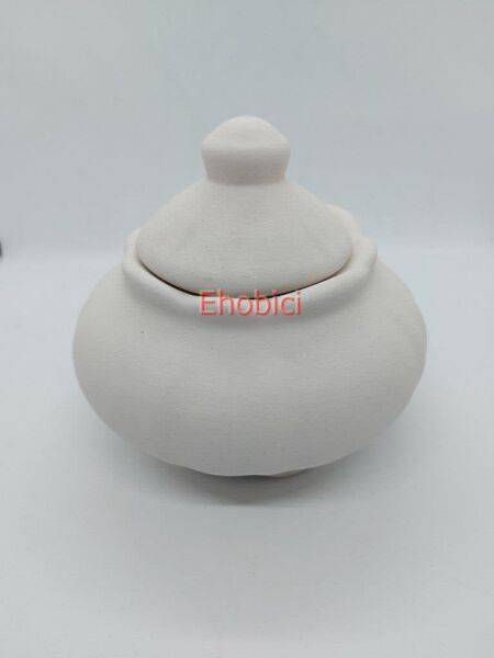 Seramik Küçük Tombul Şekerlik 13cm S-09