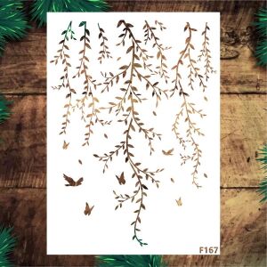 Çiçek Desen Stencil Şablon (25x35) F-167