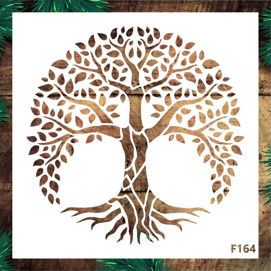 Çiçek Desen Stencil Şablon (25x25) F-164