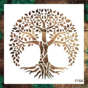 Çiçek Desen Stencil Şablon (25x25) F-164