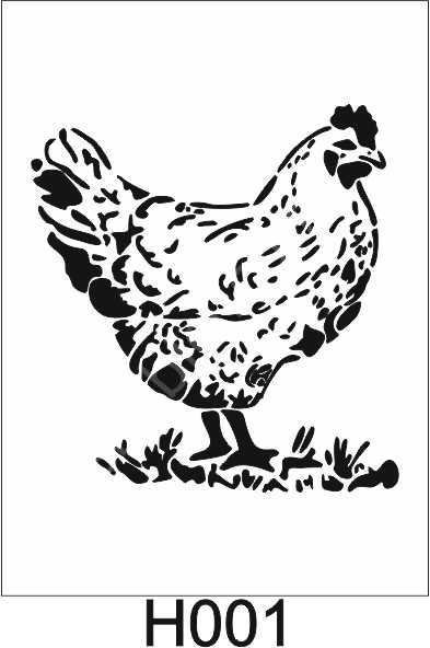 Hayvan Temalı Desenler Stencil Şablon (20x20) H-001