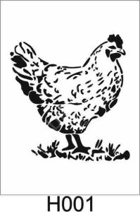 Hayvan Temalı Desenler Stencil Şablon (20x20) H-001